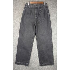 Madewell Baggy Straight Jeans Black Wash Women Size 28 Fair Trade Certified Chic
